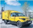  ?? FOTO: THYSSENKRU­PP ?? Streetscoo­ter heißt der Elektrolie­ferwagen der Post.