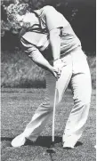  ?? BEACON HERALD/FILES ?? Matt Cole hits a shot in the late 1980s while working as an assistant golf pro at Stratford Country Club. His passion for golf was evident.