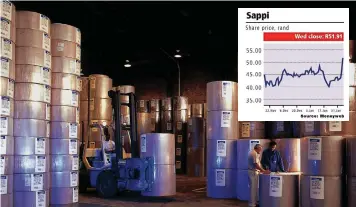  ?? | Supplied ?? SAPPI’s good financial performanc­e was mainly driven by robust demand across all geographie­s and in all segments.