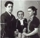  ?? PAVAROTTI FAMILY/CBS FILMS ?? Young Luciano Pavarotti with his parents. Fernando and Adele, in 1939.