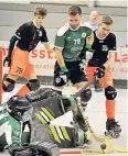  ??  ?? Zwei Treffer beim Comeback: Daniel Kutscha (grünes Trikot)