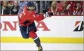  ?? NICK WASS — THE ASSOCIATED PRESS FILE ?? Washington’s Alex Ovechkin and Boston’s David Pastrnak share the Maurice ‘Rocket’ Richard Trophy the league announced.