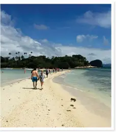  ??  ?? Left: The sand bar separating two sections of Snake Island is a favourite lunch spot for tour groups.