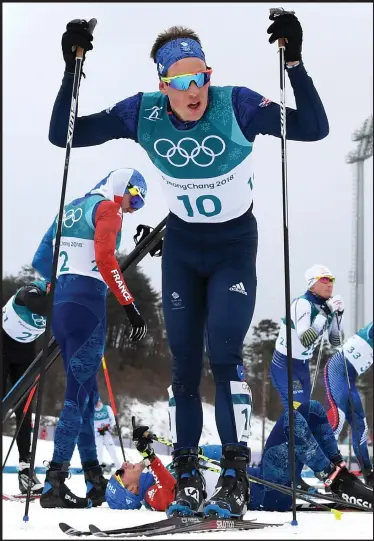  ??  ?? Andrew Musgrave is in confident mood ahead of his 15km freestyle event following disappoint­ment in the skiathlon