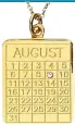  ?? ?? Calendar necklace, from £99, lilyandroo.com