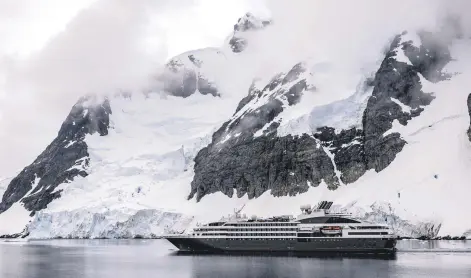  ?? ?? Icebergs grow in number amid global warming, near Horseshoe Island, Antarctica, Feb. 13, 2024.