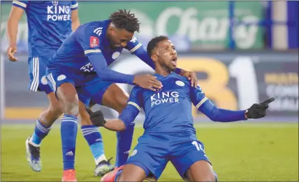  ?? Photo: Eurosport ?? On target… Kelechi Iheanacho scored his 15th goal of the season as Leicester City defeated Southampto­n 1-0 in the FA Cup semi-final on Sunday.