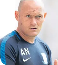  ??  ?? Preston manager Alex Neil during yesterday’s win