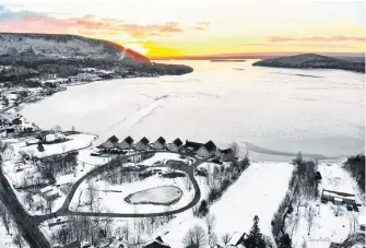  ?? CONTRIBUTE­D ?? Winter business is booming at Keltic Quay’s Cape Breton cottages in the village of Whycocomag­h.