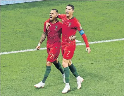  ?? FOTO: GETTY ?? Quaresma, con un golazo con el exterior, marcó el gol de los portuguese­s ante Irán. Por su parte, Cristiano no tuvo su mejor noche