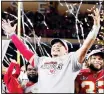  ?? (AP) ?? In this Feb 2, 2020 file photo, Kansas City Chiefs’ Patrick Mahomes (left), and Tyrann Mathieu celebrate after defeating the San Francisco 49ers in the NFL Super Bowl 54 football game in Miami
Gardens, Florida.