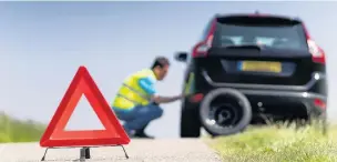  ??  ?? The reflective triangle is an item overlooked by motorists