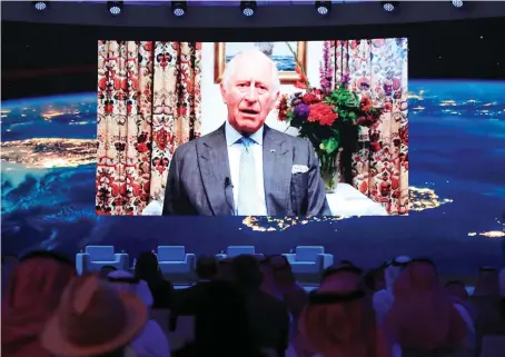  ?? SPA ?? Saudi Arabia has a ‘critically important’ role in diversifyi­ng the world’s energy mix, Britain’s Prince Charles said in a video message to the Saudi Green Initiative Forum.