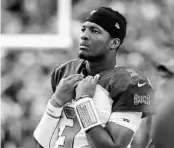  ?? RICK SCUTERI/ASSOCIATED PRESS ?? Bucs QB Jameis Winston is expected to play against the Bills on Sunday despite dealing with shoulder pain.