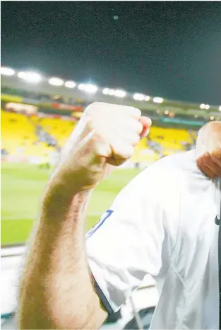  ??  ?? Ryan Nelsen (left) and Rory Fallon played key roles as the All Whites ended their 28-year World Cup drought in Wellington.