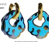  ?? ?? Acetate earrings fromthe from the Felt/Ace & Tate collaborat­ion.