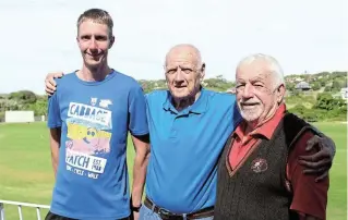  ?? Picture: SUE MACLENNAN ?? SPORTING OPPORTUNIT­Y: Andrew Witte, Eddie Wepener and James ‘Foxie’ Fox relax on the balcony of the Port Alfred Country Club with the sports field in the background. The club invites the public to its open day on Saturday November 18 from 10am to 2pm to come and see what it has to offer sport and social members.