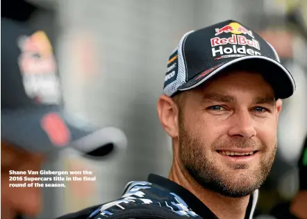  ??  ?? Shane Van Gisbergen won the 2016 Supercars title in the final round of the season.