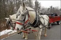  ?? FILE PHOTO ?? Footloose Farm takes visitors on a horse drawn ride through the Saratoga Battlefiel­d for the 21st annual Frost Faire.