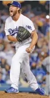  ?? AP PHOTO/JAE C. HONG ?? Clayton Kershaw will start for the Los Angeles Dodgers tonight in Game 1 of the NLCS against the Milwaukee Brewers.