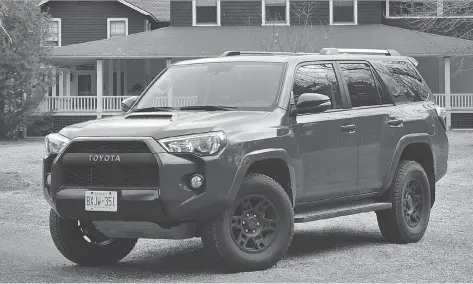  ?? DEREK MCNAUGHTON/DRIVING ?? The 2017 Toyota 4Runner TRD Pro’s crawl control feature helps with off-roading.