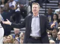  ?? AP ?? Steve Kerr ha logrado 250 victorias en 302 partidos con los Warriors de Golden State.