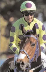  ?? Picture: Liesl King ?? LEGAL EAGLE, with Anton Marcus in the irons and trained by Sean Tarry, won the L’Ormarins Queen’s Plate at Kenilworth on Saturday for the third consecutiv­e time. Marcus’ shrewd riding tactics won him the race in the final 100m.