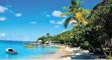  ??  ?? Beach paradise: The Caribbean island