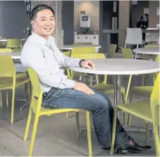  ?? THE NEW YORK TIMES ?? Kenneth Lin, CEO of Credit Karma Inc, poses at the company’s office in San Francisco in this file photo.