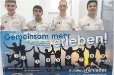  ?? FOTO: SCHWAB (PBC) ?? Medaillen satt für die vier Vertreter des 1. PBC Bad Saulgau bei den baden-württember­gischen Landesmeis­terschafte­n in Stuttgart (v.l.): Max Löhle, Arman Rasoli, Steffen Auer und Umut Akinci.