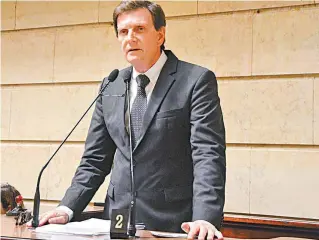  ?? RENAN OLAZ/DIVULGAÇÃO CMRJ ?? Prefeito do Rio, Crivella aposta nas PPPs para avançar nas áreas de segurança, saúde, educação e transporte