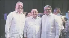  ?? ?? Richard Aróstegui, Julio Hazim y José Calzada.