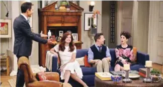  ??  ?? This image released by NBC shows, from left, Eric McCormack, Debra Messing, Sean Hayes and Megan Mullally in “Will &amp; Grace.” — AP