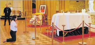  ?? Picture: REUTERS ?? The coffin of Cardinal George Pell lays in state at St Mary’s Cathedral in Sydney, Australia.