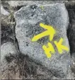  ?? ?? One of the marked stones on the course over Goatfell on Arran.