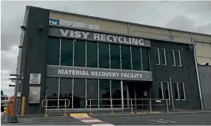  ??  ?? Visy’s Auckland base sorts plastic.