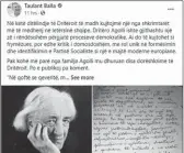  ??  ?? Postimi i Taulant Ballës në rrjetet sociale