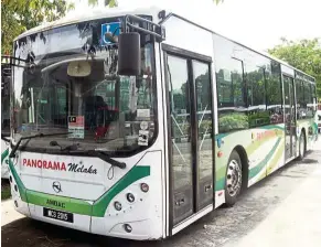  ??  ?? Melaka was the first state to deploy electric buses for the public in 2015 to improve air quality by reducing carbon emissions. — A. MALEX YAHYA/The Star