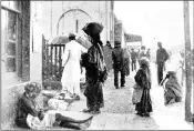  ??  ?? A beggar on the roadside, Durban, 1906.