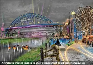  ?? ?? Architects created images to show changes that could come to Quayside