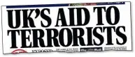  ??  ?? FURORE: How we reported that UK aid was used to fund salaries for killers