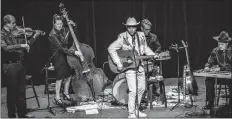  ?? NJ YOUNG IMAGES/SPECIAL TO THE GUARDIAN ?? Ryan Cook’s Tribute to Hank Williams is shown on stage at the Chester Playhouse this past July. From left are Brad Reid, Jill Chambers, Cook, Jordi Comstock and Zach Crawford.