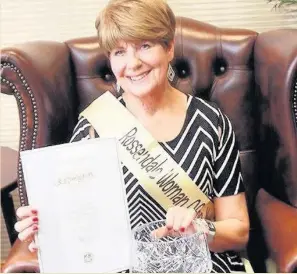  ??  ?? ●● Last year’s Rossendale Woman of the Year, Carole Watchorn