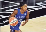  ?? Julio Aguilar / Getty Images ?? Lynx guard Crystal Dangerfiel­d is the sixth UConn player to win WNBA Rookie of the Year.