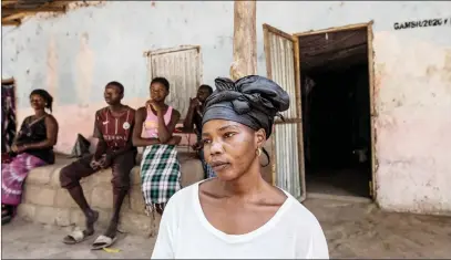  ?? Photo: Nampa/AFP ?? Safe… Mariatou Badjie rests in front of a house in Karinorr on 23 April 2022 during a visit by soldiers to communitie­s affected by clashes between the Senegalese Armed Forces and The Movement of Democratic Forces of Casamance militants.