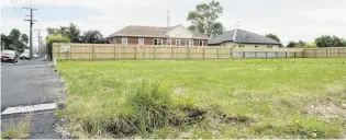  ??  ?? New homes coming . . . The site of future Kainga Ora housing in Mosgiel, in Church St (left) and Forfar St.