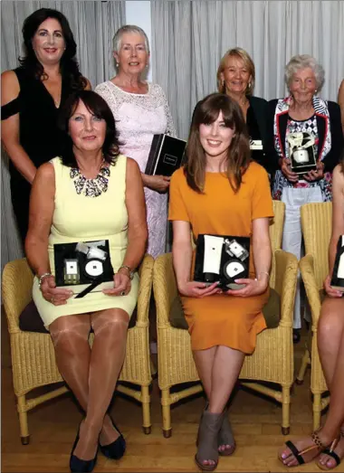  ??  ?? Prize-winners from the Greenore Lady Captain’s Prize played last Saturday: Back (l to r) Una McGoey,Mary McGoey, Woods; Front (l to r) Maire McAnallen,Seana McGuinness, Emily McGuinness and Colette Carnegie.