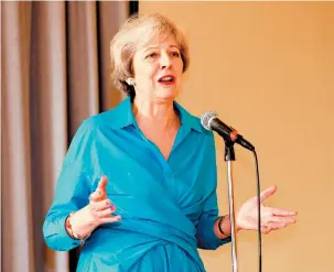  ?? ?? MP Theresa May spoke out over proposed changes to planning rules.