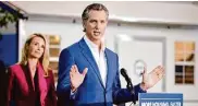  ?? Santiago Mejia/The Chronicle ?? Gov. Gavin Newsom called on lawmakers to place a measure on the 2024 ballot to authorize a new bond funding care centers for those with mental illness.