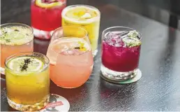  ?? Winter Caplanson/ CT Food & Farm ?? Sherkaan’s non-alcoholic beverages include a lemongrass mojito, rose lemonade and passion fruit with wild guava tea.